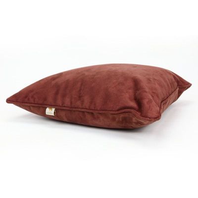 Luxe Decora Besya - Water Repellent Suede Cushion 45X45 Cm With Removable Cover - Burgundy