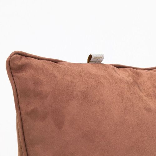 Luxe Decora Besya - Water Repellent Suede Cushion 45X45 Cm With Removable Cover - Baby Pink