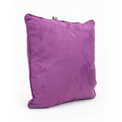 Luxe Decora Besya - Water Repellent Suede Cushion 45X45 Cm With Removable Cover - Berry Violet