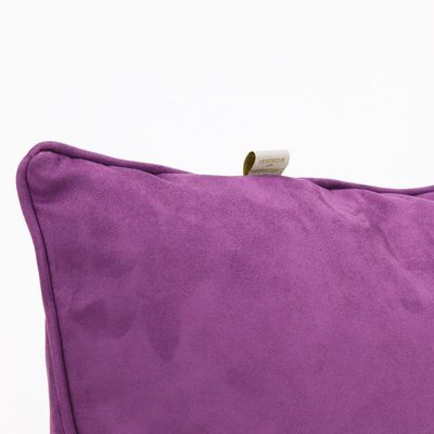 Luxe Decora Besya - Water Repellent Suede Cushion 45X45 Cm With Removable Cover - Berry Violet