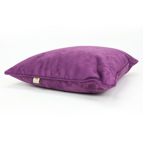 Luxe Decora Besya - Water Repellent Suede Cushion 45X45 Cm With Removable Cover - Berry Violet