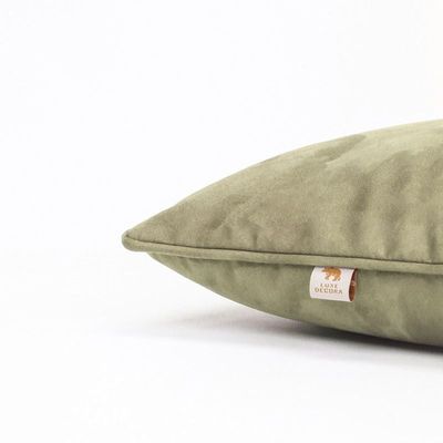 Luxe Decora Besya - Water Repellent Suede Cushion 45X45 Cm With Removable Cover - Creamy White