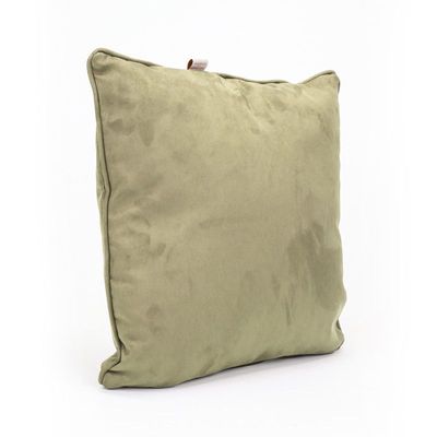 Luxe Decora Besya - Water Repellent Suede Cushion 45X45 Cm With Removable Cover - Creamy White