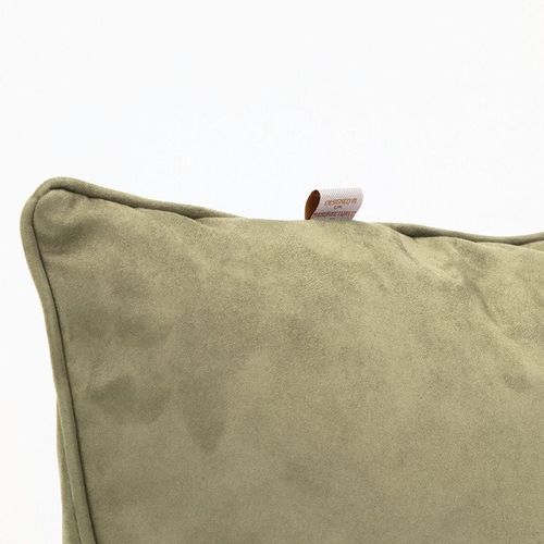Luxe Decora Besya - Water Repellent Suede Cushion 45X45 Cm With Removable Cover - Creamy White