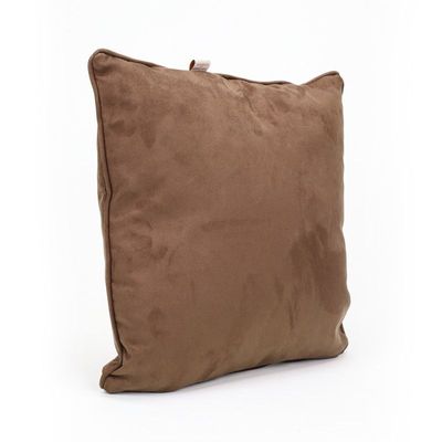 Luxe Decora Besya - Water Repellent Suede Cushion 45X45 Cm With Removable Cover - Chocolate Brown