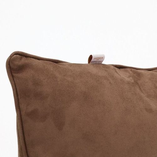 Luxe Decora Besya - Water Repellent Suede Cushion 45X45 Cm With Removable Cover - Chocolate Brown