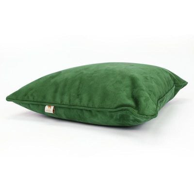 Luxe Decora Besya - Water Repellent Suede Cushion 45X45 Cm With Removable Cover - Hunter Green