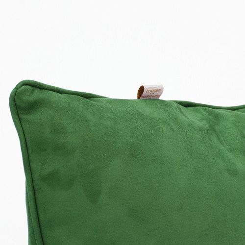 Luxe Decora Besya - Water Repellent Suede Cushion 45X45 Cm With Removable Cover - Hunter Green