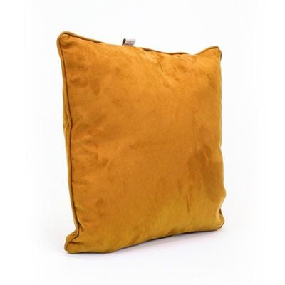 Luxe Decora Besya - Water Repellent Suede Cushion 45X45 Cm With Removable Cover - Mandarin Orange