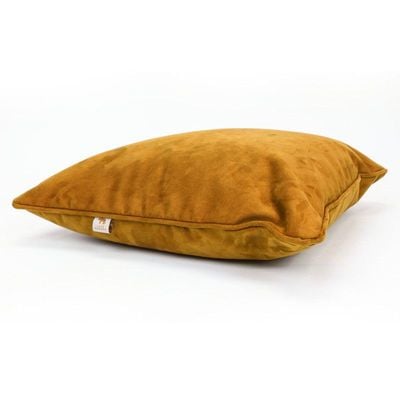 Luxe Decora Besya - Water Repellent Suede Cushion 45X45 Cm With Removable Cover - Mandarin Orange