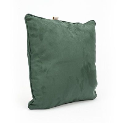 Luxe Decora Besya - Water Repellent Suede Cushion 45X45 Cm With Removable Cover - Night Green