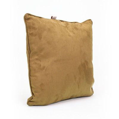 Luxe Decora Besya - Water Repellent Suede Cushion 45X45 Cm With Removable Cover - Sandy Beige