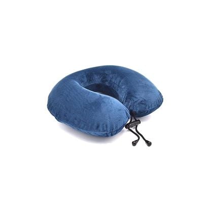 Memory Foam Neck Pillow: Your Ultimate Travel Companion! - Blue