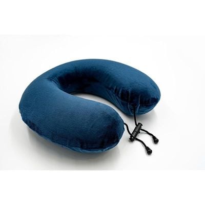 Memory Foam Neck Pillow: Your Ultimate Travel Companion! - Blue