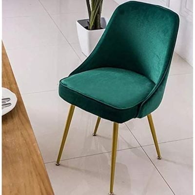 Modern Minimalist Velvet Fabric Dining Chair - Green