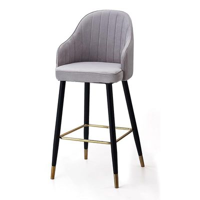 Angela Modern High Bar Stool With Strong Legs - Light Grey