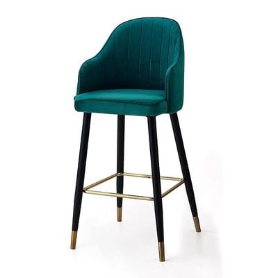 Angela Modern High Bar Stool With Strong Legs - Green