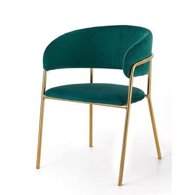 Angela Modern Comfortable Velvet Living Room Chair With Gold Legs - Green