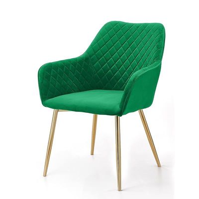 Angela Luxury Modern Velvet Fabric Dining Chair - Green
