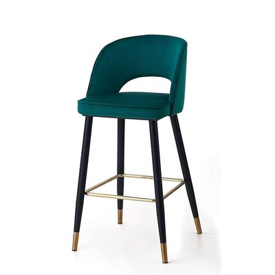 Angela Modern Round High Bar Stool With Strong Base - Green