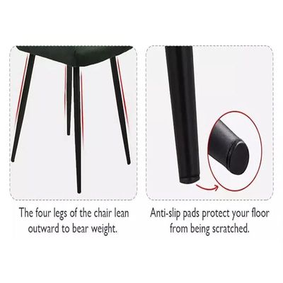 Angela Velvet Upholstered Dining Chair - Black