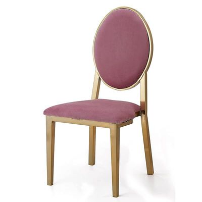 Angela Luxury Modern Gold Throne Dining Chairs - Pink