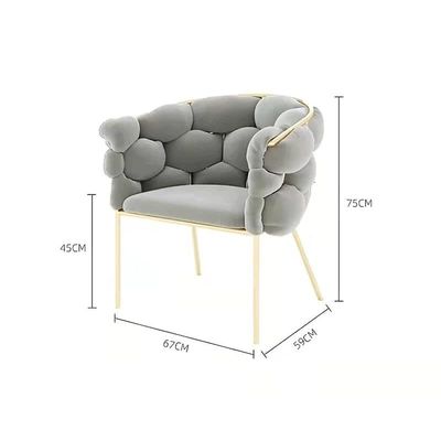 Angela Modern Bubble Dining Chair - Light Grey
