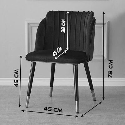 Angela Modern Luxury Dining Chair - Black