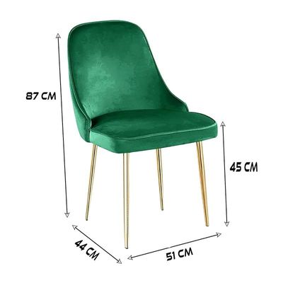 Velvet Fabric Dining Room Chair - Green