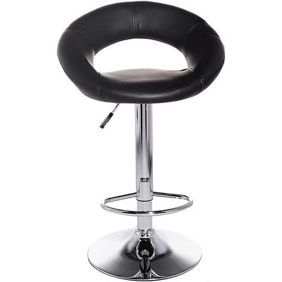 360 Round Adjustable Swivel Bar Stool - Black