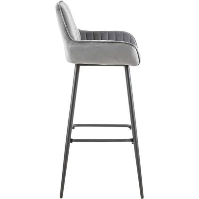 Angela Modern High Pub Stool - Dark Grey