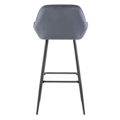 Angela Modern High Pub Stool - Dark Grey