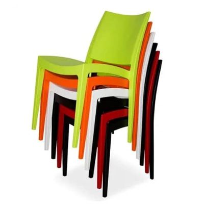 Angela Home Plastic Stacking Modern Dining Chair - Green
