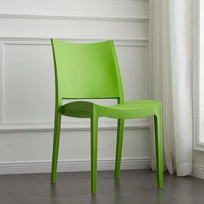 Angela Home Plastic Stacking Modern Dining Chair - Green