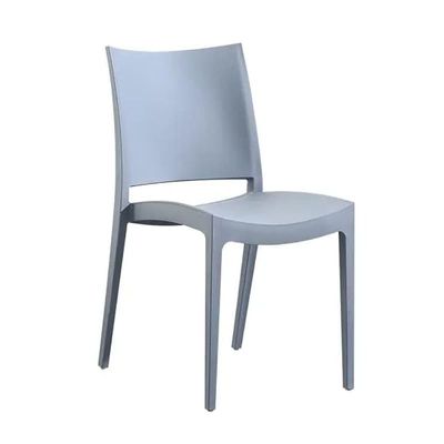 Angela Home Plastic Stacking Modern Dining Chair - Grey