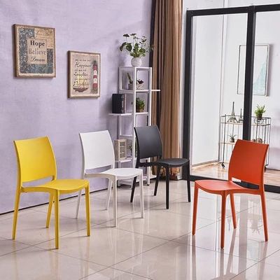 Angela Home Plastic Stacking Modern Dining Chair - White