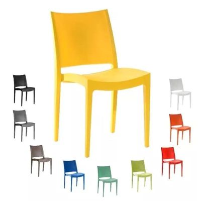 Angela Home Plastic Stacking Modern Dining Chair - Yellow