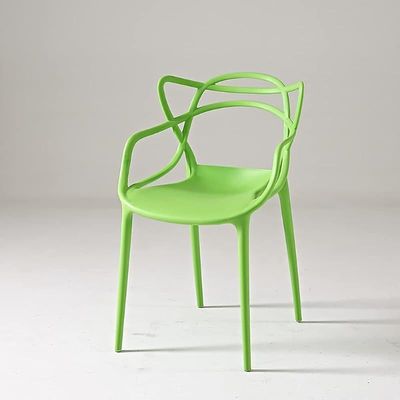 Angela Plastic Stacking Modern Indoor-Outdoor Dining Chair - Green