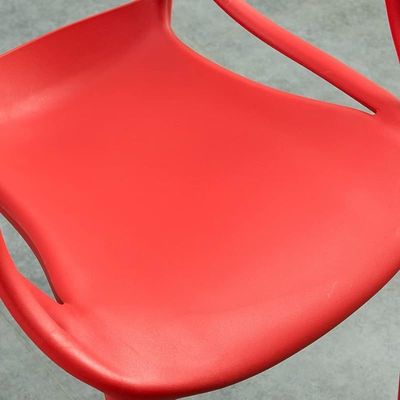 Angela Plastic Stacking Modern Indoor-Outdoor Dining Chair - Red