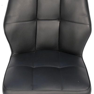 Angela Synthetic Leather Dining Chair - Black