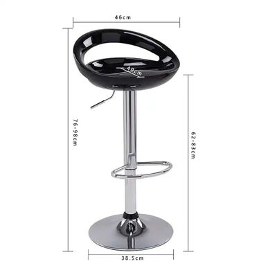 Angela Choice Swivel 360 Rotating Adjustable Bar Stool With Silver Stand - White