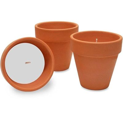 Citronella Candle Terracotta Pot 3Pcs