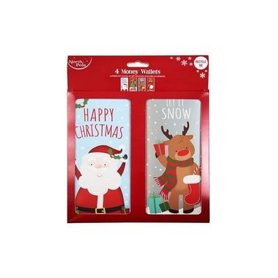 Party Bag World Cute Christmas Money Wallet 4Pk