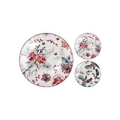 Christmas Porcelain Berry Plate 19Cm