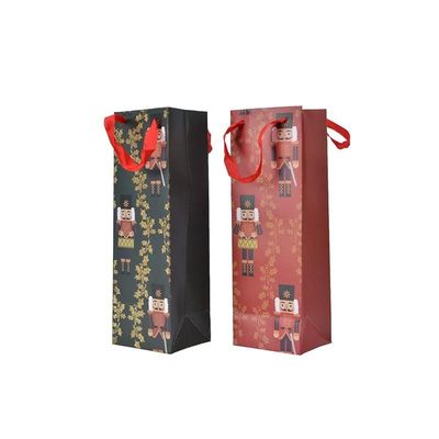 Christmas Giftbag Paper Rectangle Nutcraker - Red/Green