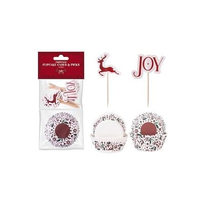 Rsw Christmas Joy Cupcake Picks Pack Of 24