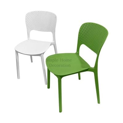 Stackable Plastic Dining Chairs Molded Side Chair Modern Kitchen Dining Room Indoor Outdoor Furniture