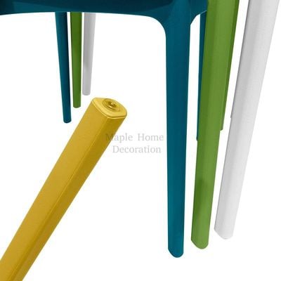 Stackable Plastic Dining Chairs Molded Side Chair Modern Kitchen Dining Room Indoor Outdoor Furniture