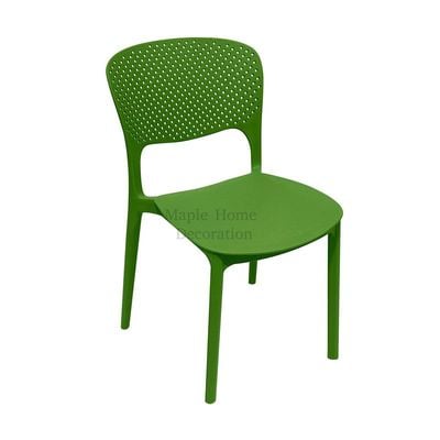 Maple Home Stackable Plastic Dining Chairs Molded Side Chair Modern Kitchen Dining Room Indoor Outdoor Furniture