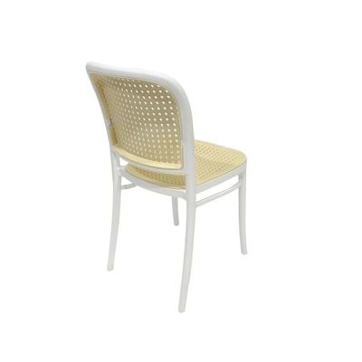 Stackable Plastic Dining Chairs Molded Side Chair Modern Kitchen Dining Room Indoor Outdoor Furniture